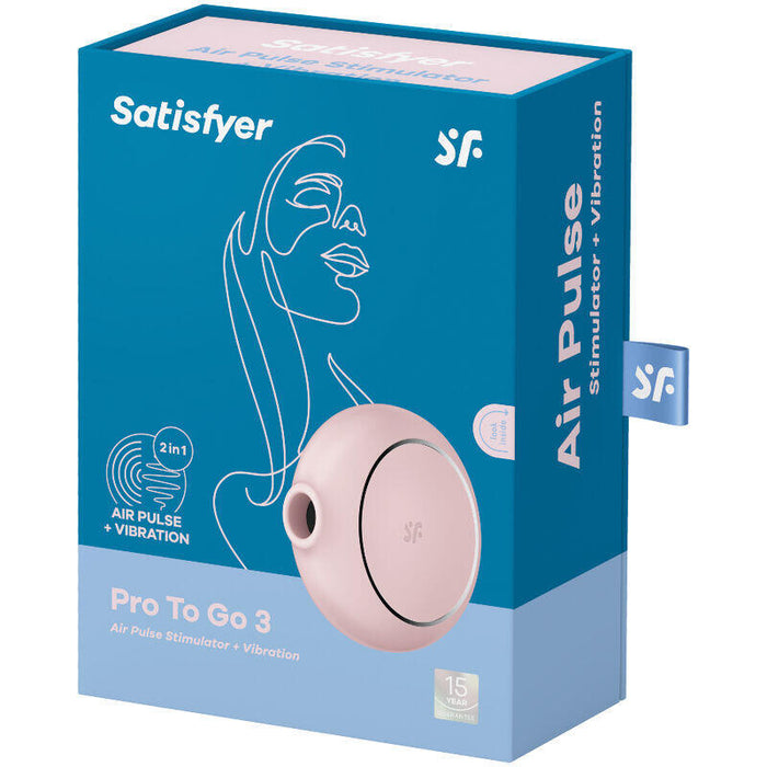 Satisfyer Pro To Go 3 Estimulador Y Vibrador Doble - Rosa