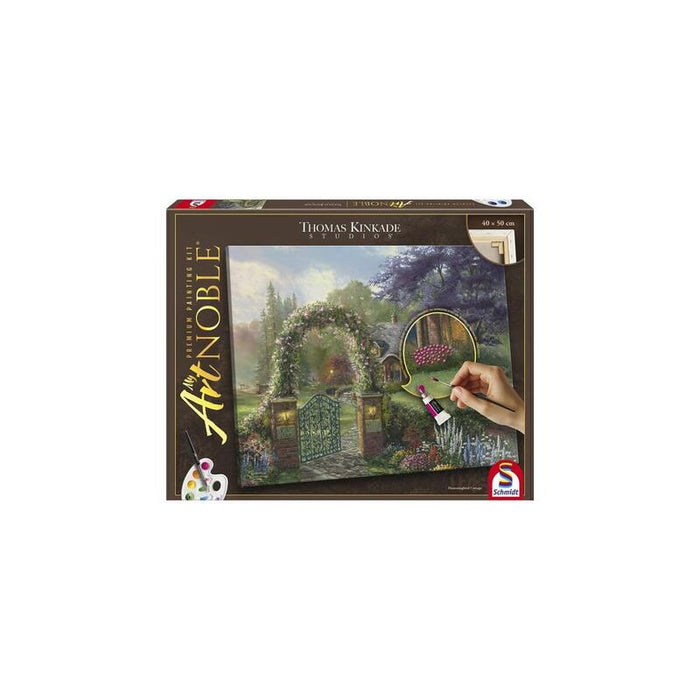 Schmidt Spiele My Artnoble Thomas Kinkade - Cabaña Colibrí, Pintura 46166