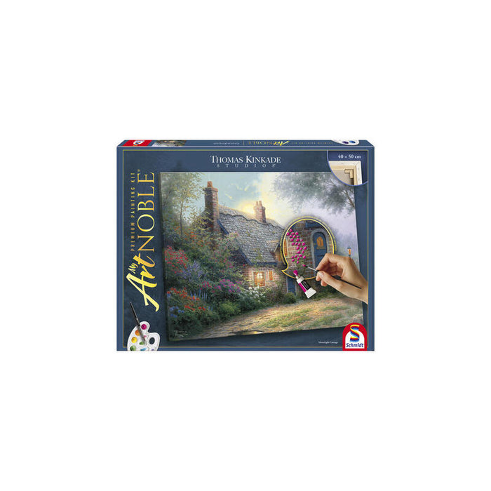 Schmidt Spiele My Artnoble Thomas Kinkade - Moonlight Cottage, Pintura 46168