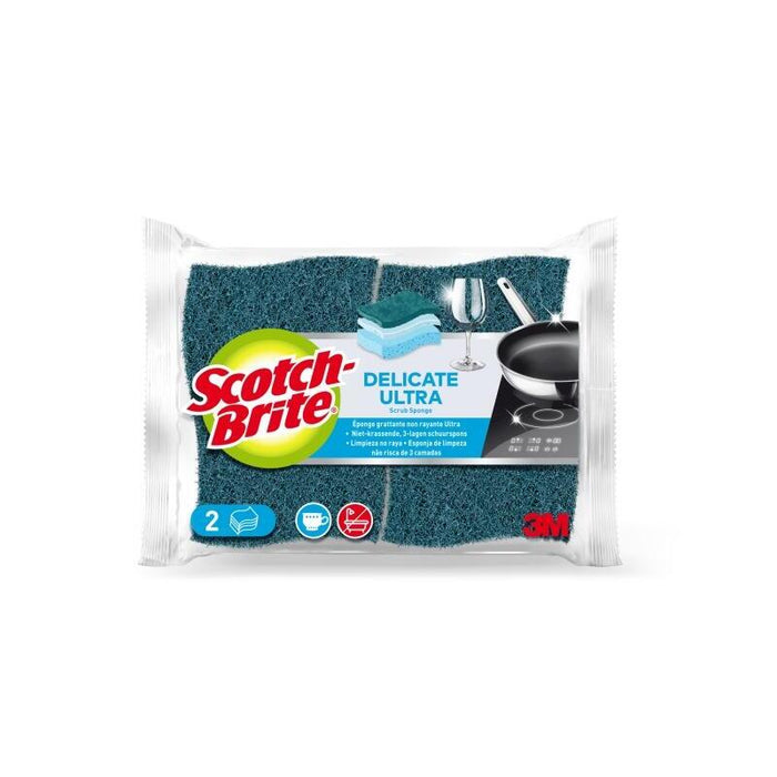 Scotch-Brite Pack De 2 Estropajos De Cocina - No Raya - Verde Oscuro