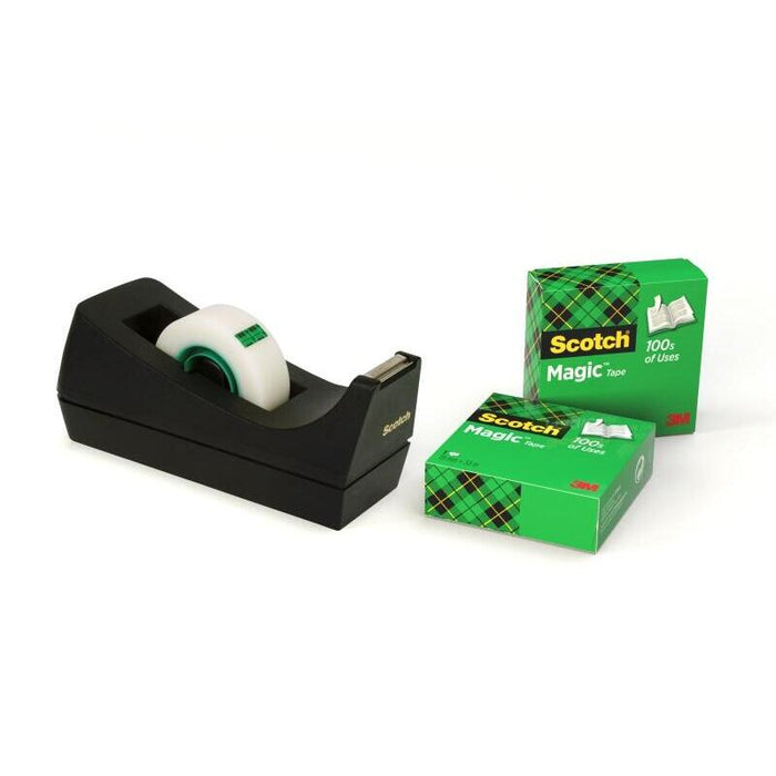 Scotch Dispensador De Cinta Adhesiva - Para Cintas De Hasta 19mm X 33m - Incluye 3 Cintas Adhesivas Invisible - Color