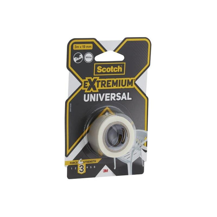 Scotch Extremium Universal Cinta Adhesiva Americana - 3m X 19mm - Blanco