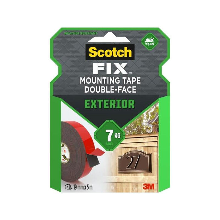 Scotch-Fix Cinta De Montaje De Doble Cara Para Exteriores - 19mm X 10m - Negro