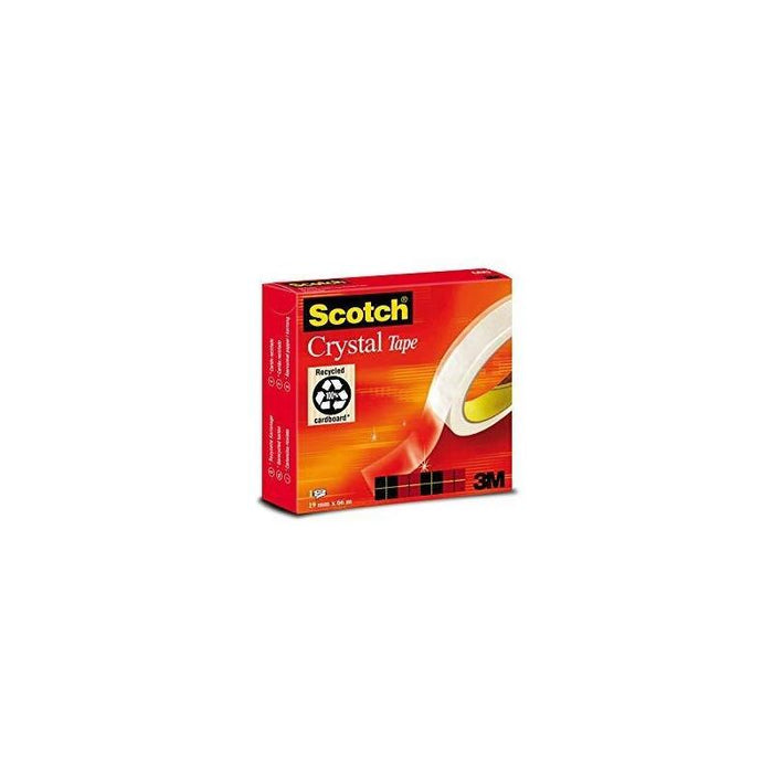 Scotch Magic Cinta Supertransparente Crystal 600 19x66  Caja Individual (7100027400, Sistituye 600/196n)