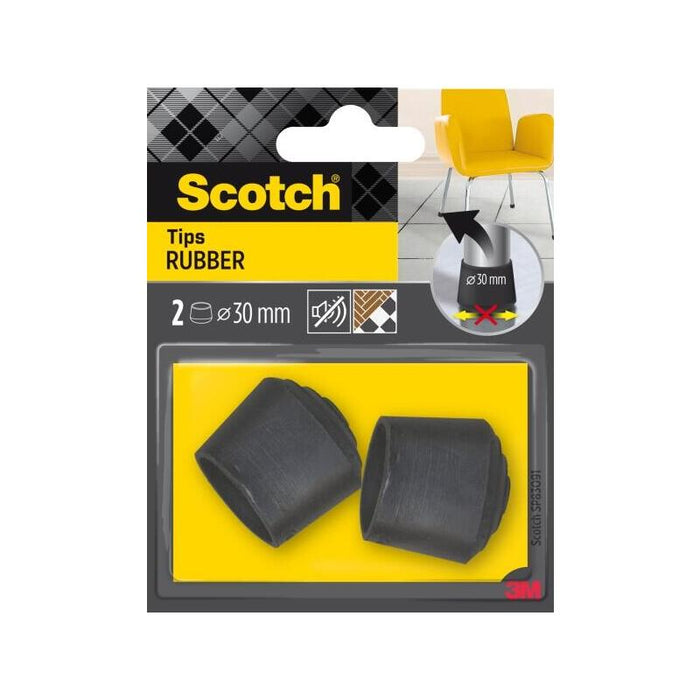 Scotch Pack De 2 Conteras De Goma - Diametro De 30mm - Negro