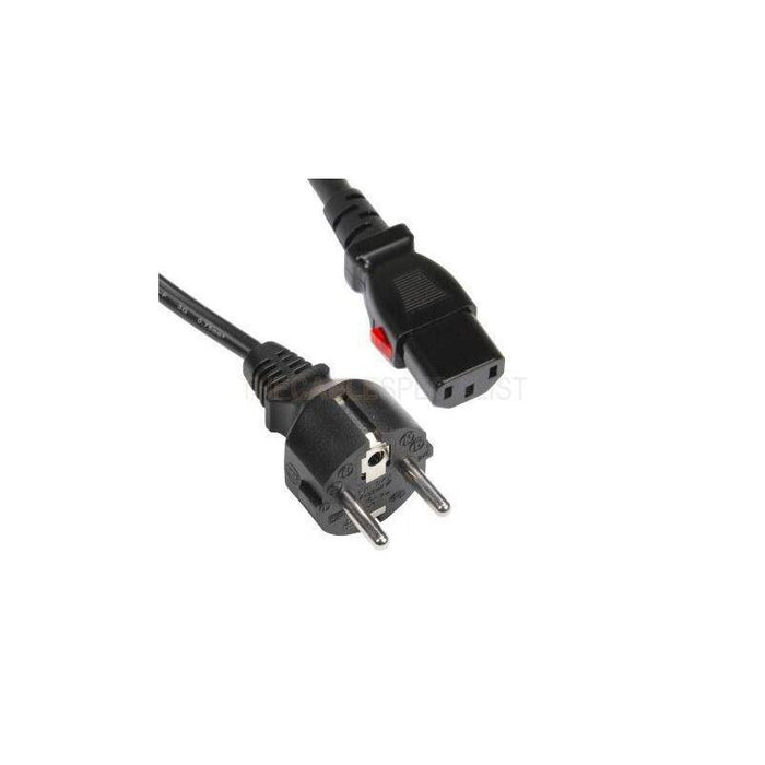 Scuko Netkabel Sort 1,8m, C13  Med LS, H05vv-F 3g 0,75mmý,