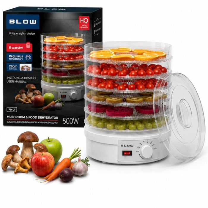 Secador De Champiñones, Verduras Y Frutas 500w Blow Fd-01