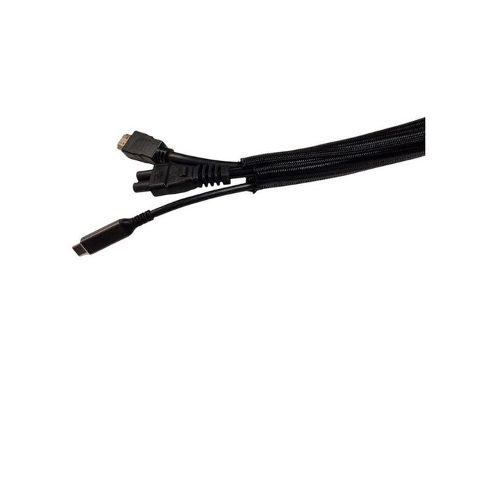Selvlukkende FletstrMpe  30mm, 50m Sort,, Kabelsok,