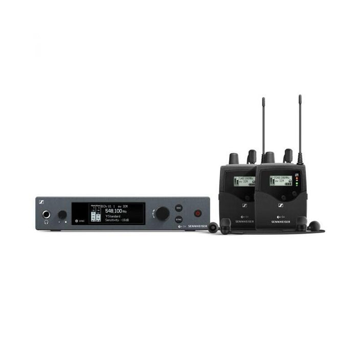 Sennheiser Ew Iem G4-Twin-A1 - Conjunto De Retroalimentación De Audio Con Dos Receptores (Escucha Escénica) 470-516 Mhz