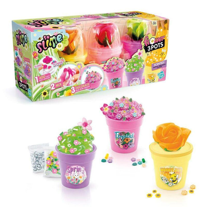 Set 3 Macetas Flores Slime Flower