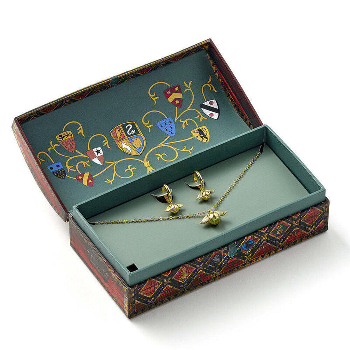 Set Colgante + Pendientes Snitch Dorada Harry Potter