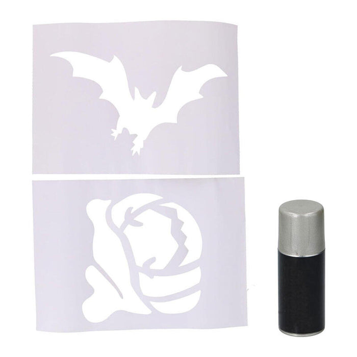 Set De Decoración Para Ventanas Halloween Spray + Plantillas