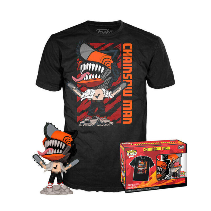 Set Figura Pop  Tee Leaping Chainsaw Man Talla S