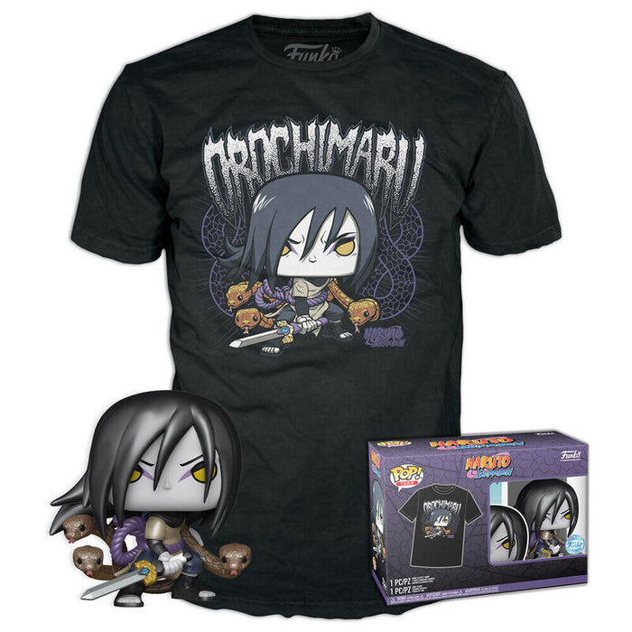 Set Figura Pop & Tee Naruto Shippuden Orochimaru Talla Xl