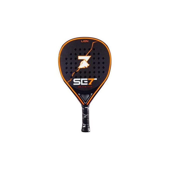 Set Lion Pala De Padel - Forma Lagrima - Marco 100% Carbono - Cara 100% Carbono 3k - Nucleo Goma Black Eva Compressed