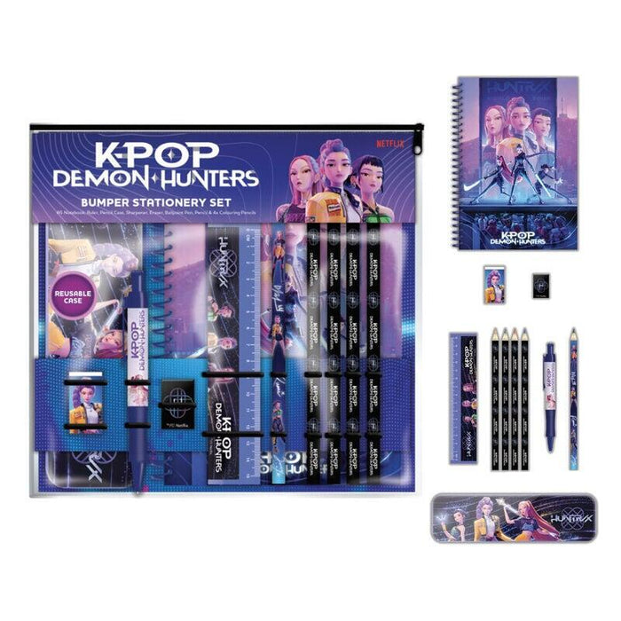 Set Papeleria Cuaderno A5 Kpop Demon Hunters