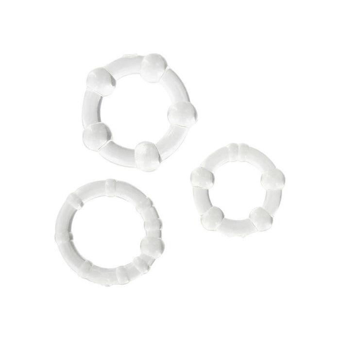 Seven Creations - Juego Tres Anillos Pene Transparente