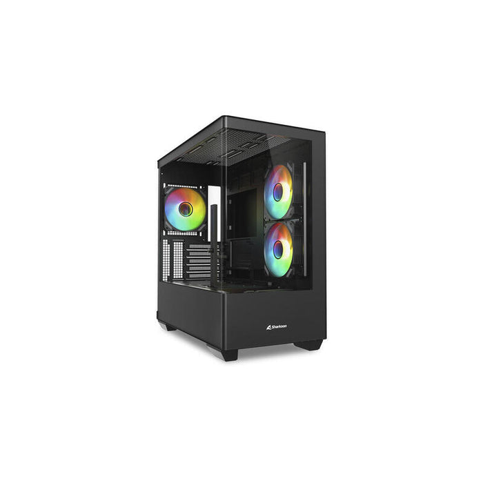 Sharkoon Elite Shark Cm100, Caja Torre Negra, Vidrio Templado X 2 4044951041107