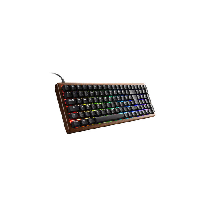Sharkoon Skiller Sgk50 S2 Wood Pbt, Teclado Gaming Madera/Negro, Distribución Es, Gateron G Pro 3.0 Amarillo 4044951042630