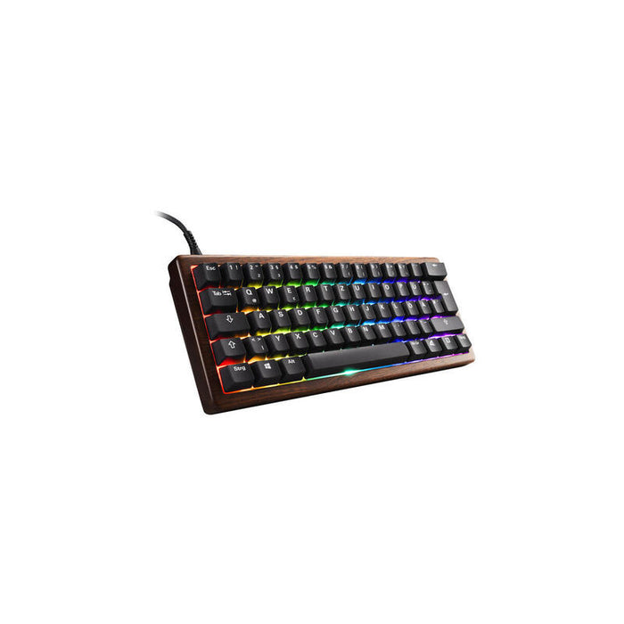 Sharkoon Skiller Sgk50 S4 Gen2 Wood Pbt, Teclado Gaming Madera/Negro, Distribución Uk, Gateron G Pro 3.0 Amarillo 4044951042821