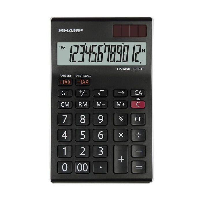 Sharp Calculadora De Sobremesa Anzeigend El-124 Twh Solar/ Battery