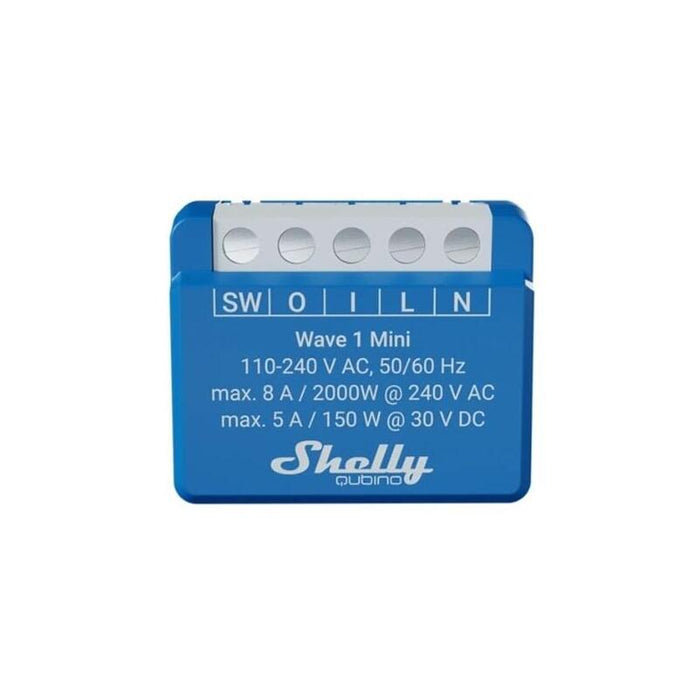 Shelly Qubino Wave 1 Mini Lr Interruptor Inteligente Z-Wave Azul