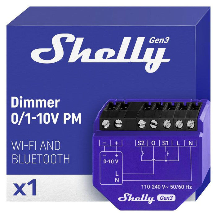 Shelly Relais "Dimmer" Unterputz 0-10v Oder 1-10v Pm Gen3