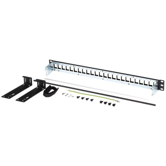 Shielded Kconn Patch  Panel24-P 1u Black