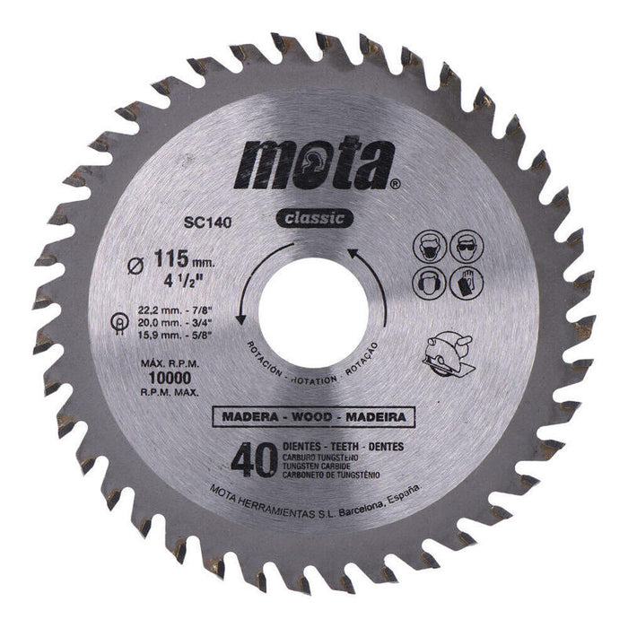 Sierra Circular Widia Ø115 Mm 40 Dientes
