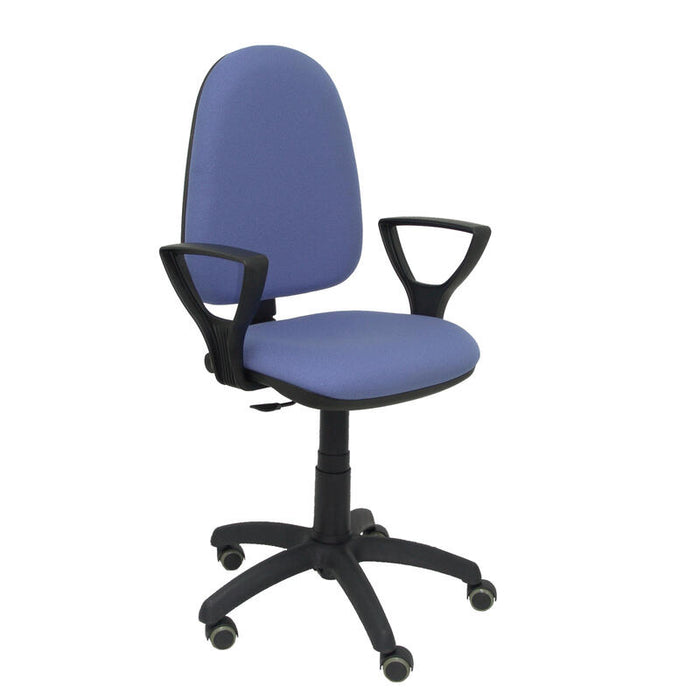 Silla Ayna Bali Azul Claro Brazos Fijos Ruedas De