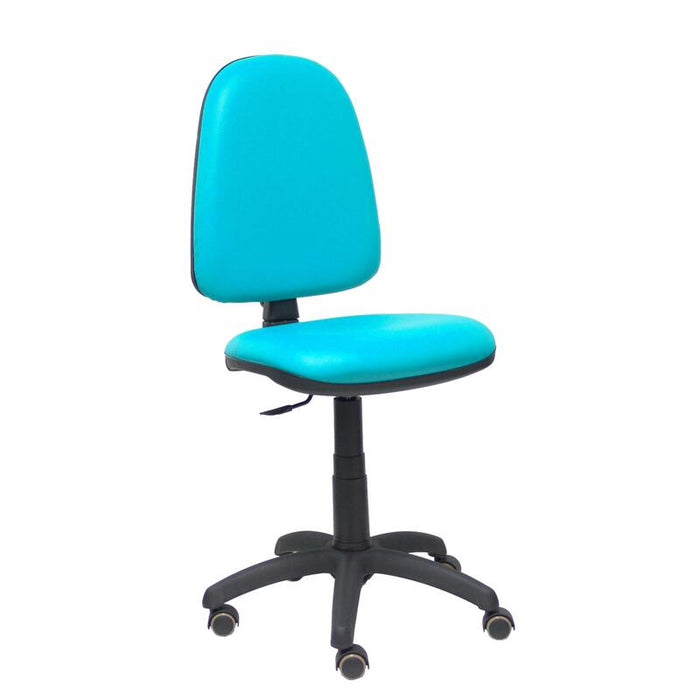 Silla Ayna Similpiel Verde Turquesa Ruedas De Parq