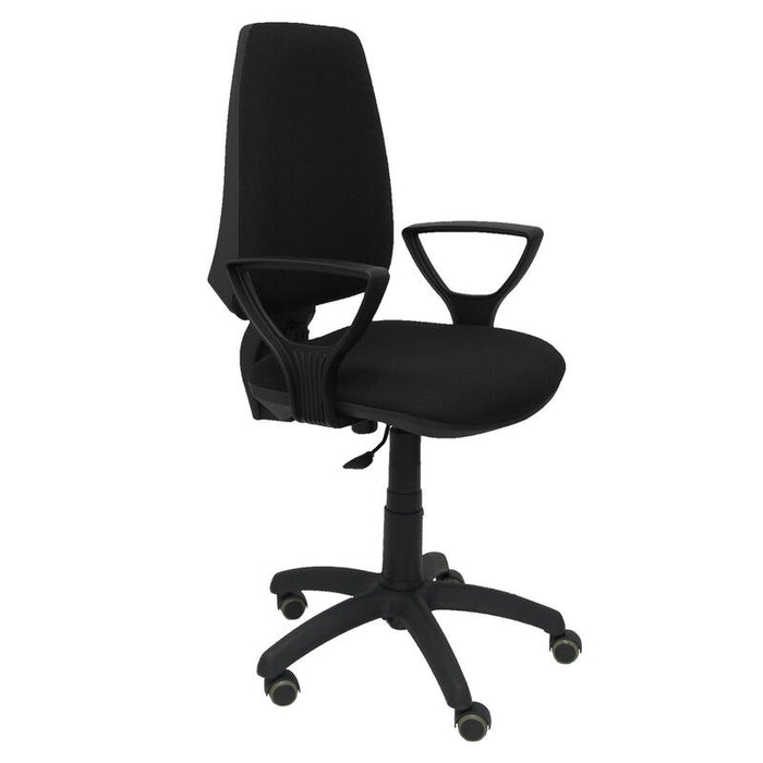 Silla Elche Cp Bali Negro Brazos Fijos Ruedas De