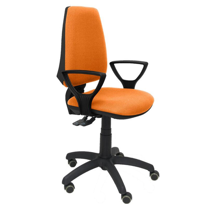 Silla Elche S Bali Naranja Brazos Fijos Ruedas De