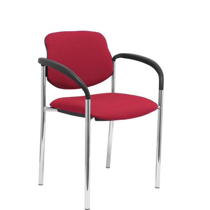 Silla Fija Villalgordo Bali Granate Chasis Cromo