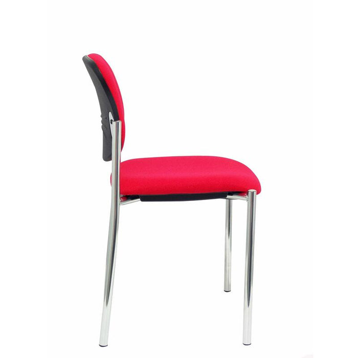 Silla Fija Villalgordo Bali Rojo Chasis Cromo