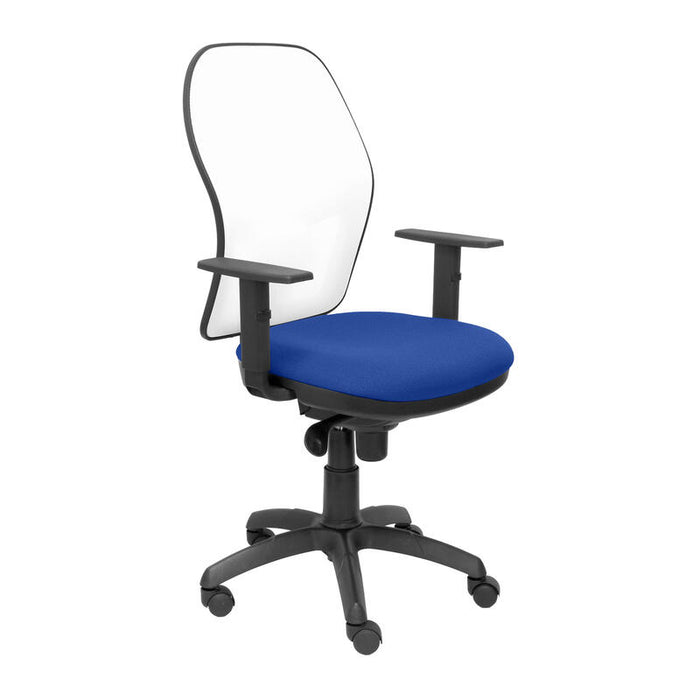 Silla Jorquera Malla Blanca Asiento Bali Azul