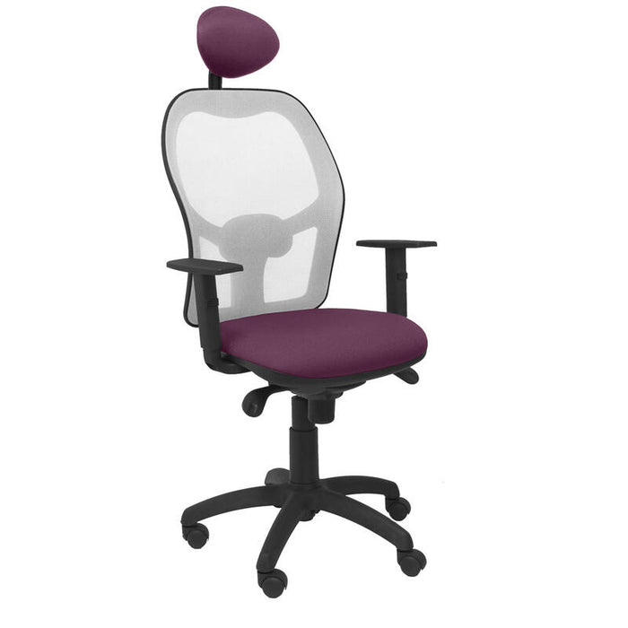 Silla Jorquera Malla Gris Asiento Bali Lila Con C