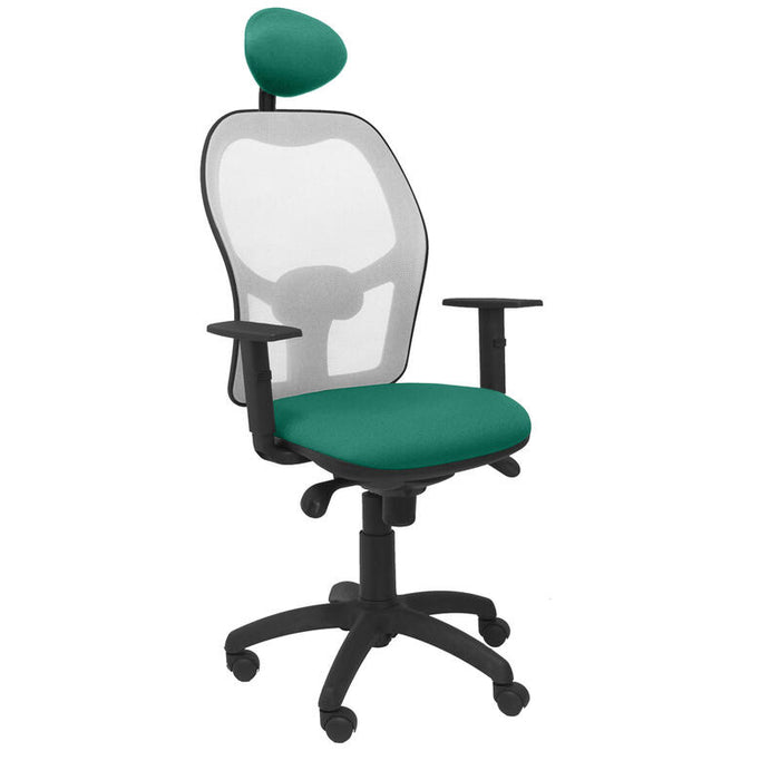 Silla Jorquera Malla Gris Asiento Bali Verde Con