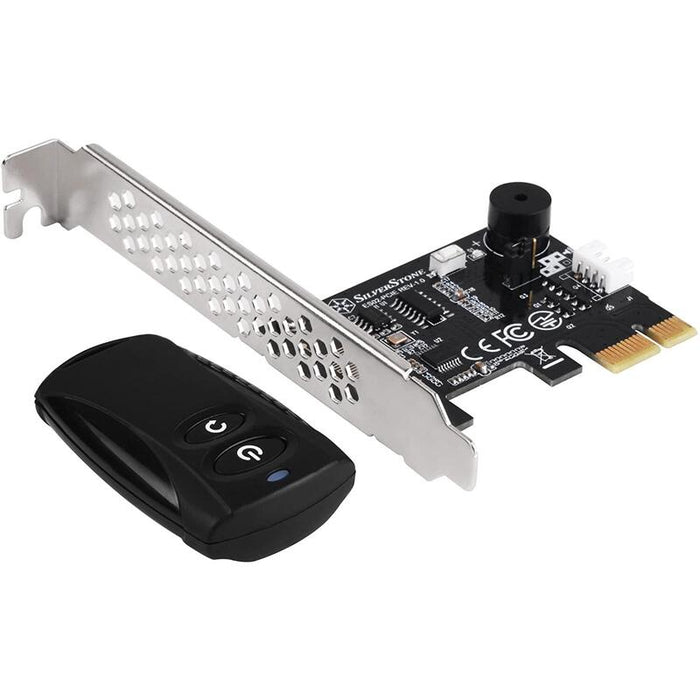 Silverstone Sst-Es02-Pcie - Control Remoto 2.4g Para Encendido / Reinicio De Pc, Altavoz De Computadora Integrado, Pcie
