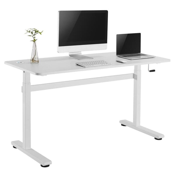 Biurko Ergo Office Er-401w Reczna Regulacja Wysokosci Biale