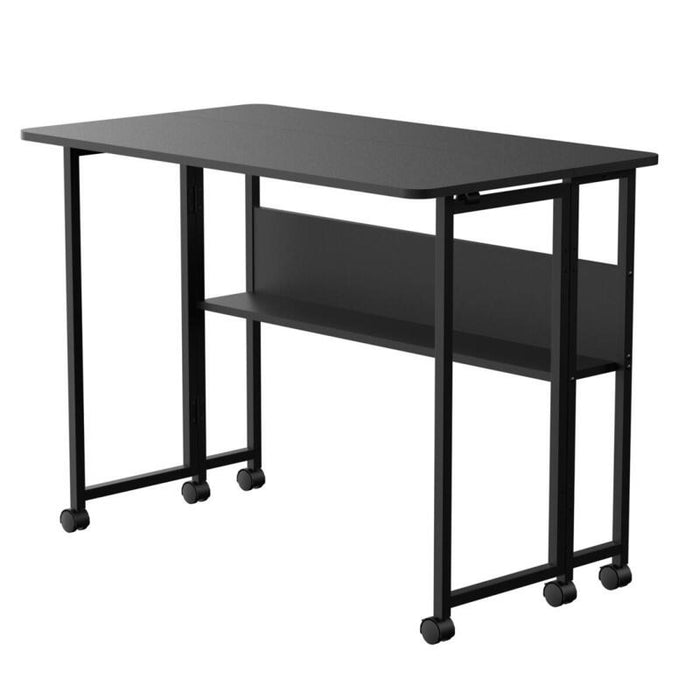 Skladane Biurko Stolik Mc-126 B Blat 100x58 Cm, Max 50kg Czarne