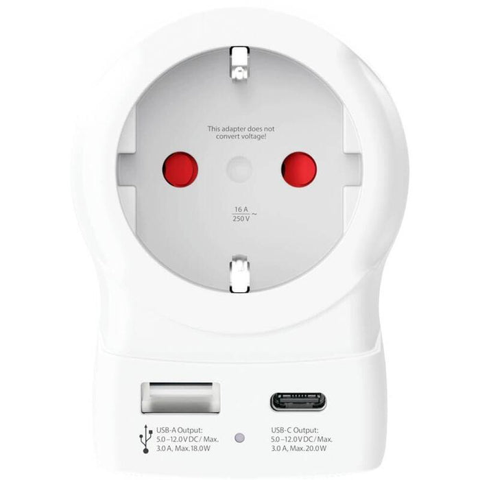 Skross Adapter Europe To Usa + 2x Usb Slot - 2.400 Mma