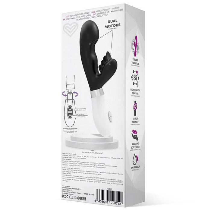 Vibrador Conejito  Sliper  Silicona Negro