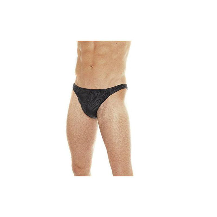 Slips De Cuero Color Negro Talla (Interno):L