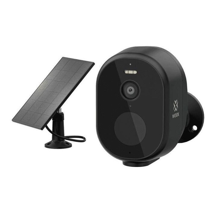 Smart Outdoor Camera With  Solar Panel Kit Black