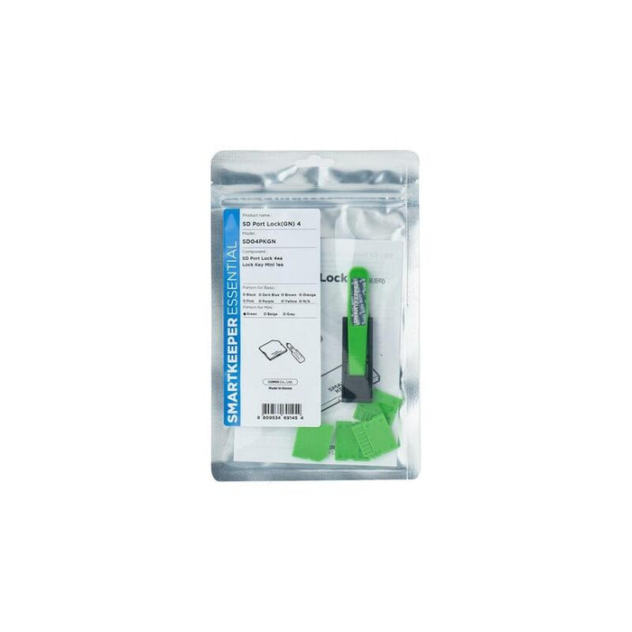 Smartkeeper Mini "Micro Sd Port" Blocker Verde 4 Uds.+Key