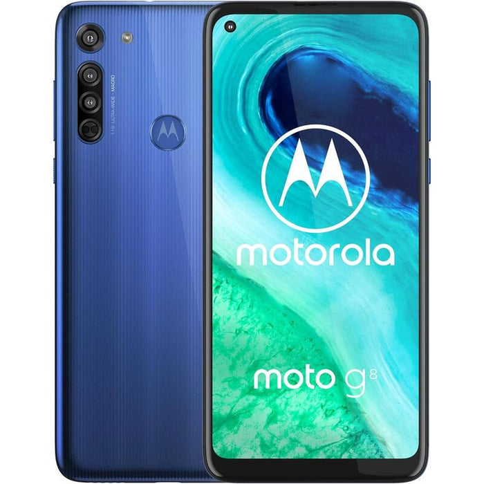 Smartphone Reacondicionado Motorola Moto G8 Xt2045-2 4gb 64gb Azul Marino 1 Año De Garantia