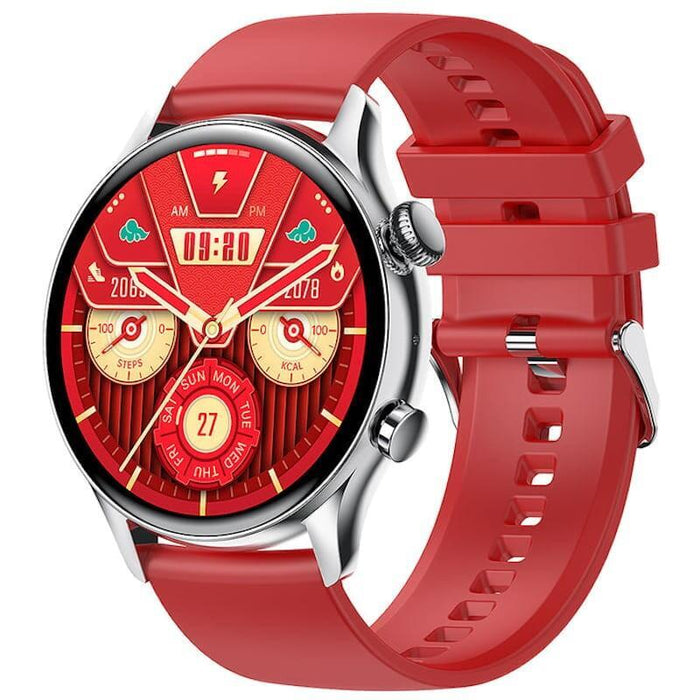 Smartwatch  Colmi I30 Plata Con Correa De Silicona Roja