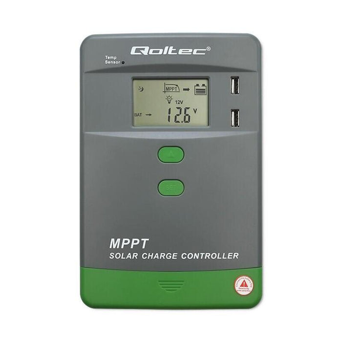 Solarny Regulator Ladowania Mppt Z Czujnikiem Temperatury 30a 12v/24v Lcd 2xusb Bluetooth App Gel Lifepo4