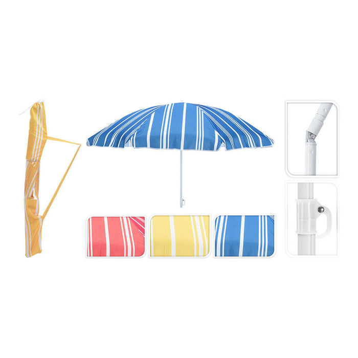 Sombrilla Para La Playa De Rayas 180cm, Colores Surtidos